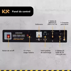 Imagen de Generador Portatil Kingsman King3000 110/220v A Gasolina 7.0hp 3000w