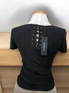 Playera Bebe Negra Manga Corta - tienda en línea