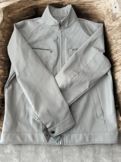 Chamarra Michael Kors M Color Hueso en piel en internet