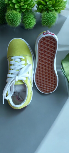 Tenis Kid Vans Old Skool Neon Lemon Tonic Mujer Moda