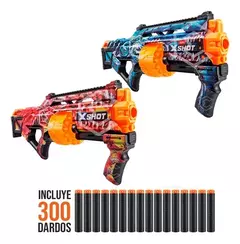Zuru X-shot Skins La Ultima Batalla 2 Escopetas 300 Dardos - comprar en línea