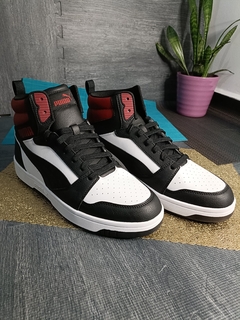 Tenis de caballero Puma Rebound V6 Rojos con Negro