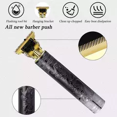 El recortador de barba inalámbrico recargable con 4 peines - comprar en línea