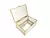 Organizador/caja de vidrio linea dorada