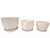 MACETA CERAMICA BLANCAS SET X3 GRANGER