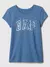 Remera GAP azul con logo plateado estrellas