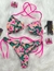 Bikini salmon flowers
