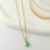 Colar Gota Pedra Fusion Verde 45cm