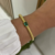 Bracelete Com Uma Pedra Verde Em Cima - Elis Acessórios