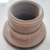 Flange roscada de plástico na cor marrom com rosca interna e anel de vedação, ideal para conexões em sistemas hidráulicos.