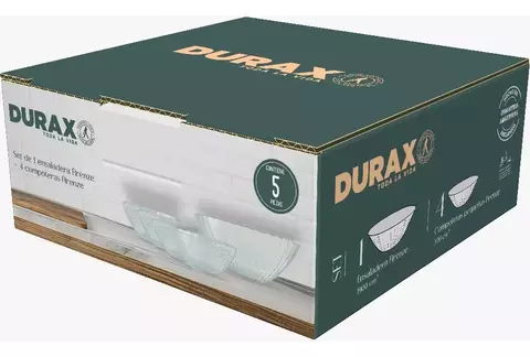 SET DE ENSALADERA + 4 COMPOTERAS DURAX