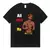 Camiseta de mangas curtas extragrande para homens e mulheres, tops do rapper Tup na internet