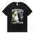 Camiseta de mangas curtas extragrande para homens e mulheres, tops do rapper Tup