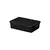 CESTO ORGANIZADOR C/ TAMPA PRETO 27X19X7 CM LINEA