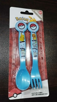 Set x 2 Cubiertos Pokemon Cuchara Tenedor Infantil