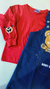 CONJ. CAMISETA + JARDINEIRA - TEDDY - modakidstresirmas