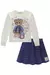 Conjunto Blusão em Moletom e Saia em Tricot - Kukiê - loja online