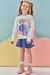 Conjunto Blusão em Moletom e Saia em Tricot - Kukiê - comprar online
