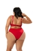 Conjunto Plus Size 50 com renda vazada BORDO – Angela - comprar online