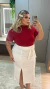 Conjunto Saia Bengaline e Blusa Malha Canelada - Cl Clothes
