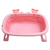 Imagem do Banheira para Bebê Infantil Retrátil Dobrável Modelo Caranguejo Feliz - Rosa