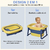 Banheira Infantil Retrátil Dobrável Ergonômica Modelo Ofurô Baby 80 Litros - 0 a 6 Anos de Idade - Cor Amarela - loja online