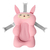 Almofada para Banho do Bebê Banheira Universal com 3 Alças de Encaixe Bichinhos Felizes - Rosa