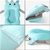 Almofada para Banho do Bebê Banheira Universal com 3 Alças de Encaixe Bichinhos Felizes - Azul Turquesa - Topakids