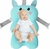 Almofada para Banho do Bebê Banheira Universal com 3 Alças de Encaixe Bichinhos Felizes - Azul Turquesa na internet