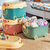 Imagem do Caixa Organizadora de Brinquedos e Livros para Crianças com Rodinhas Patinho Divertido - Laranja