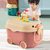 Caixa Organizadora de Brinquedos e Livros para Crianças com Rodinhas Patinho Divertido - Laranja - comprar online