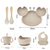 Imagem do Kit de Alimentação para Bebês de Silicone com 6 Peças Caranguejinho Divertido (Bege)