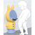 Mictório Sanitário Infantil Divertido Xixi Kids Amarelo - comprar online