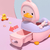 Troninho Penico Sanitário Infantil Privadinha Patinho Feliz Cor:Rosa - Topakids