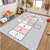 Tapete de Atividades para Bebê de Veludo 1,60 x 1,20m Amarelinha Rosa