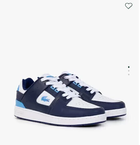 TENIS LACOSTE COURT CAGE BRANCO C AZUL
