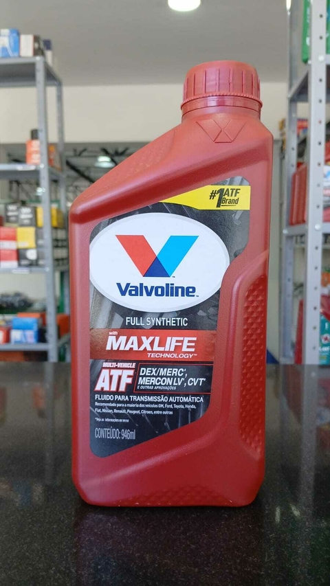 ÓLEO DE CAMBIO VALVOLINE MAX LIFE FULL SYNTHTTIC ATF DEX/MERC MERCON LV 946ml