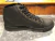Zapatilla Botita Cuero Cierre Black - WARLOCK CASTELAR