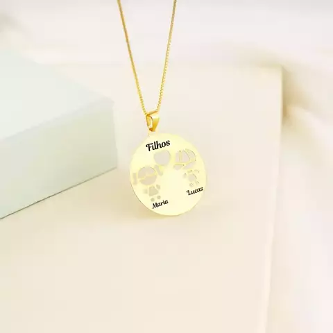 Colar FILHOS/NETOS Personalizado com 2 Nomes (LEIA A DESCRIÇÃO COM ATENÇÃO)