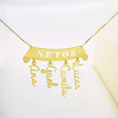 Colar Canga (FILHOS/NETOS/FAMÍLIA/AMORES) Com Nomes Personalizados - by JR JOIAS