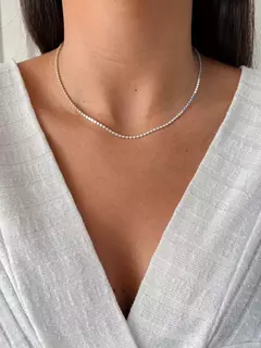 Chocker Bolinhas Achatada