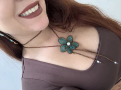 Colar de Flor Orquídea