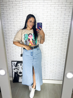 Saia midi clara - loja online