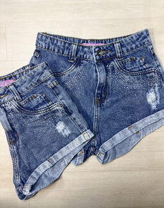 Short jeans brilho