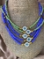 Collar ojito esmaltado Verde/ Azul en internet