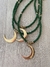 Collar verde cristales moon - comprar online