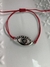 Pulsera hilo Ojo turco plateado