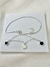 Pulsera Acero Estrellas Negras y Blanca
