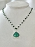 Cadena Acero Lagrima de Cubic Verde