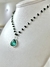 Cadena Acero Lagrima de Cubic Verde - comprar online
